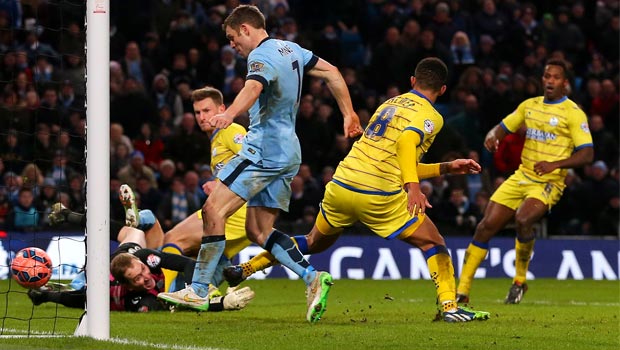 James Milner Manchester City v Sheffield Wednesday