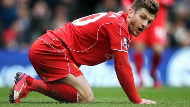 Liverpool Adam Lallana injury