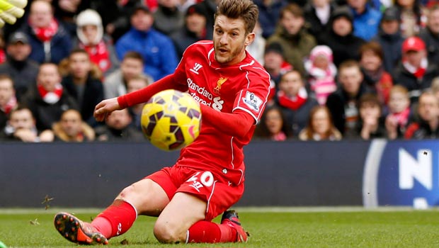 Liverpool midfielder Adam Lallana