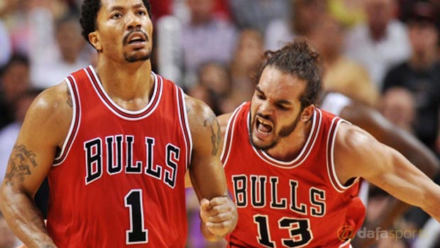 Derrick Rose and Joakim Noah Chicago Bulls