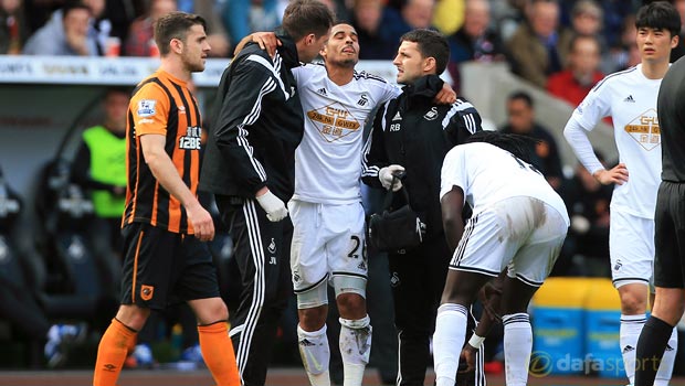 Kyle Naughton Swansea City v Hull City Premier League