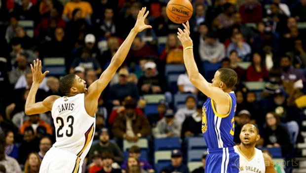 stephen curry  golden state warriors and anthony davis new orleans pelicans NBA