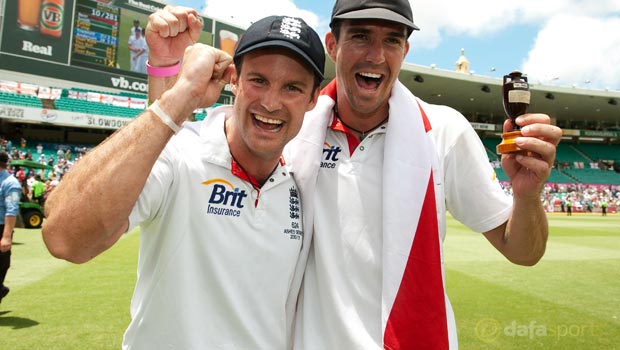 England captain Andrew Strauss and Kevin Pietersen Cricket