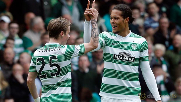 Celtic Virgil Van Dijk and Stefan Johansen