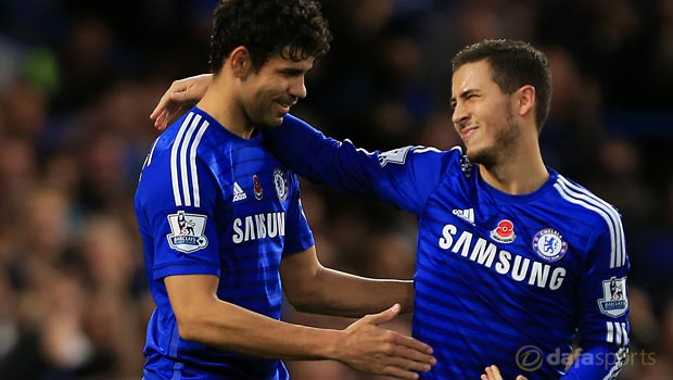 Chelsea duo  Eden Hazard and Diego Costa