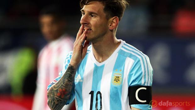 Lionel Messi Argentina v Paraguay Copa America 2015