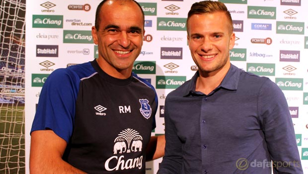 Everton Roberto Martinez and Tom Cleverley