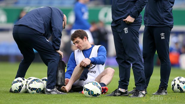 Everton defender Leighton Baines