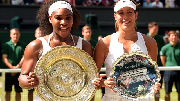 Serena Williams and Garbine Muguruza Wimbledon Championships 2015