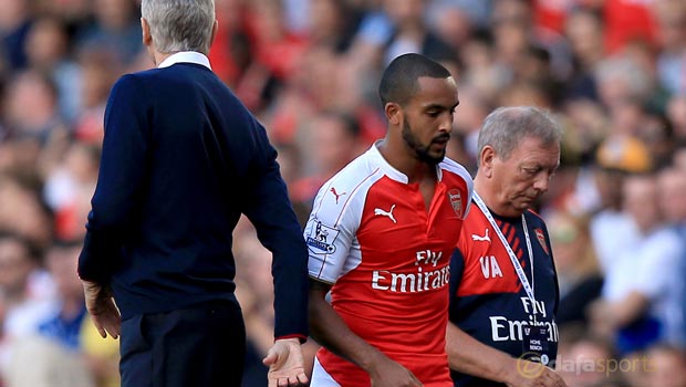 Arsenal Theo Walcott and Arsene Wenger