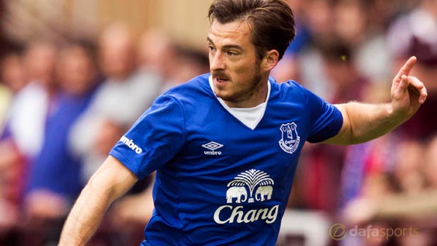 Everton left back Leighton Baines