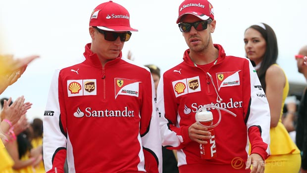 Kimi Raikkonen and Sebastian Vettel F1 Italian Grand Prix