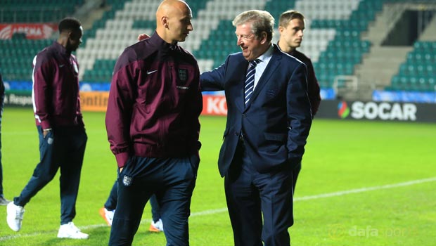 Manager Roy Hodgson and Jonjo Shelvey Euro 2016