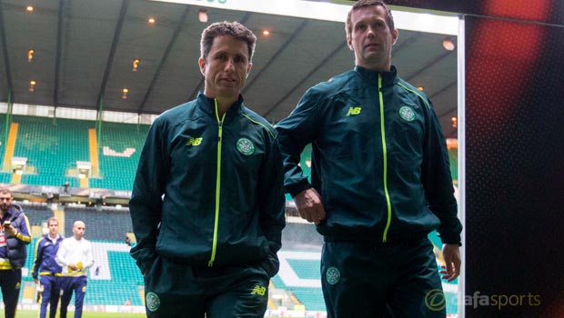 Celtic manager Ronny Deila and assistant coach John Collins