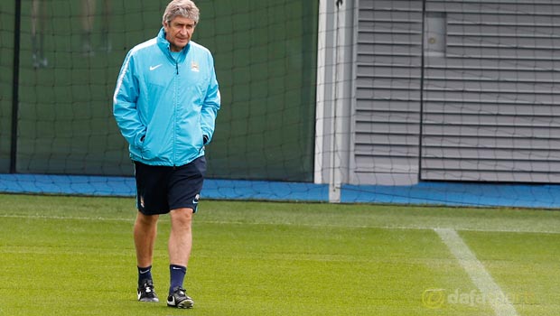 Man City Manuel Pellegrini Monchengladbach v Man City