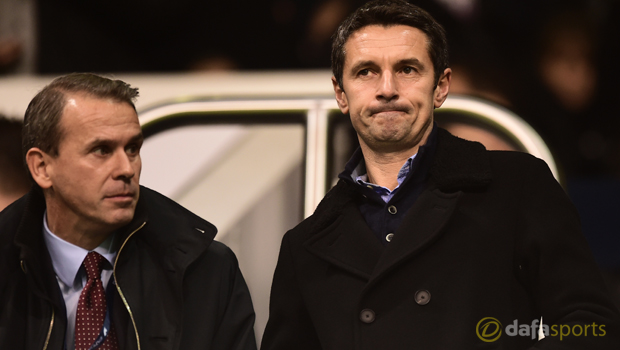 Aston Villa new Manager Remi Garde with chief executive Tom Fox