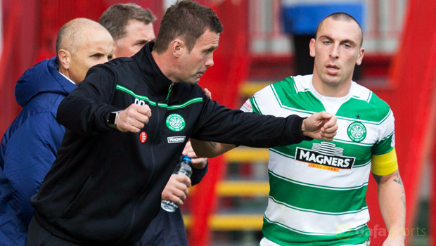 Celtic Scott Brown and Ronny Deila