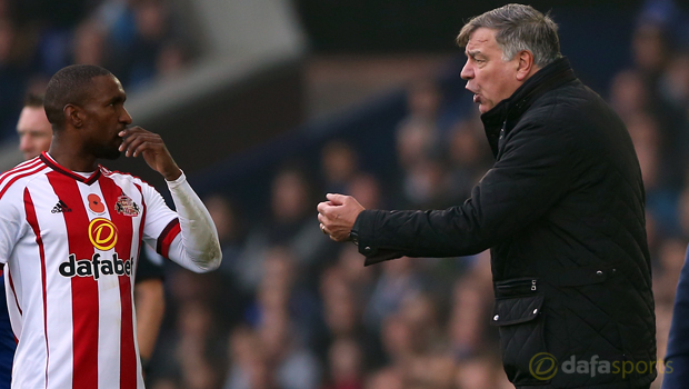 Sunderland manager Sam Allardyce and Jermain Defoe