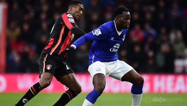 AFC Bournemouth Sylvain Distin and Everton Romelu Lukaku