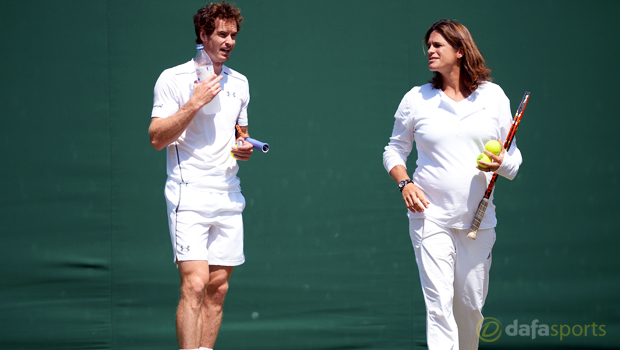 Andy Murray and coach Amelie Mauresmo Tennis