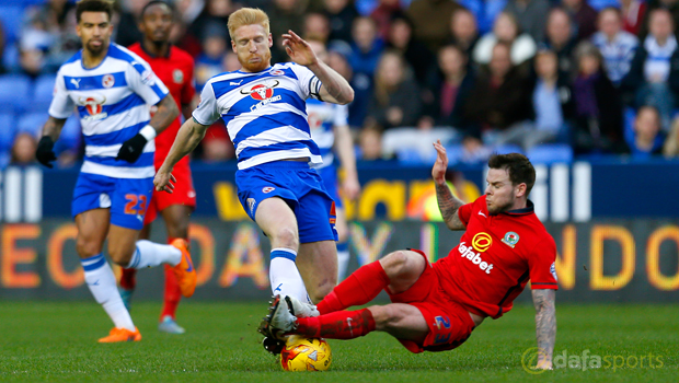 Reading Paul McShane and Blackburn Rovers Danny Guthrie