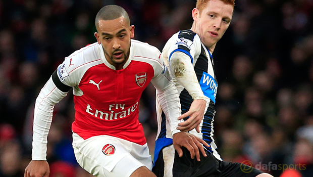 Arsenal Theo Walcott and Newcastle United Jack Colback