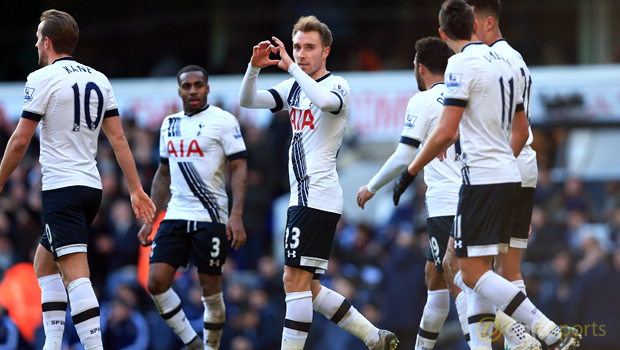 Christian Eriksen Tottenham Hotspur v Sunderland