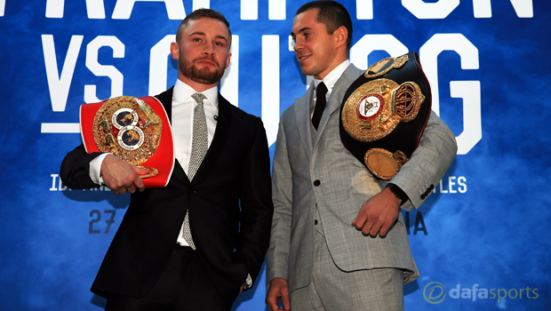 Boxers Carl Frampton v Scott Quigg