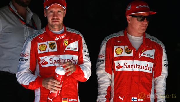 Ferrari Sebastian Vettel and Kimi Raikkonen