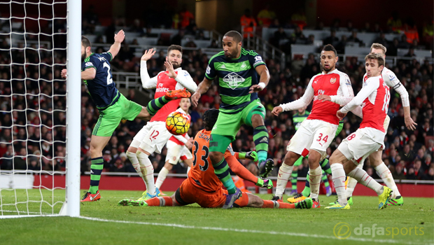 Arsenal v Swansea City Ashley Williams