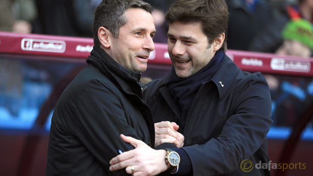 Aston Villa Remi Garde and Tottenham Hotspur Mauricio Pochettino