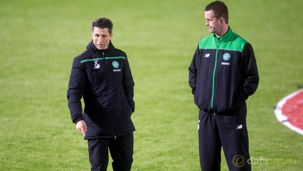 Celtic manager Ronny Deila and assistant John Collins