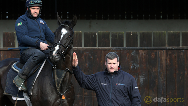 Trainer Gordon Elliott with Don Cossack Simon McGonagle