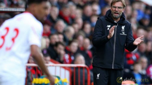 Liverpool manager Jurgen Klopp and Jordan Ibe