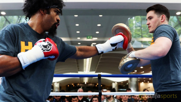 Boxing Trainer Shane McGuigan with David Haye