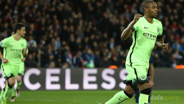 Manchester City midfielder Fernandinho Champions League