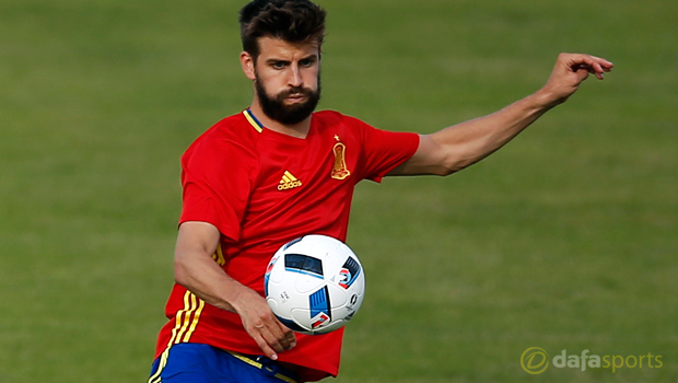 Barcelona defender Gerard Pique Euro 2016 Spain