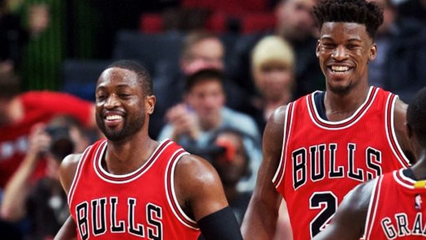 Dwayne Wade and Jimmy Butler Chicago Bulls NBA