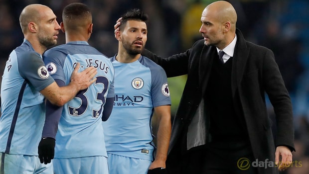 Pep-Guardiola-and-Sergio-Aguero-Manchester-City