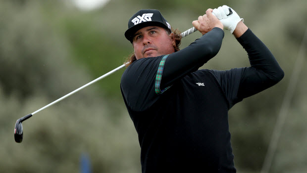 USA's Pat Perez tees off on the second during day two of The Open Championship 2017 at Royal